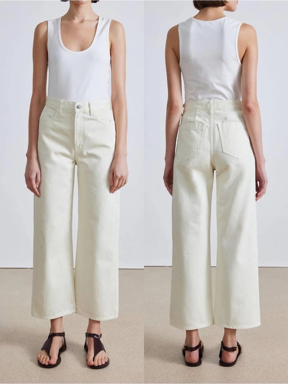 Apiece Apart | Merida Jeans in Ecru Cream 100% Cotton 2